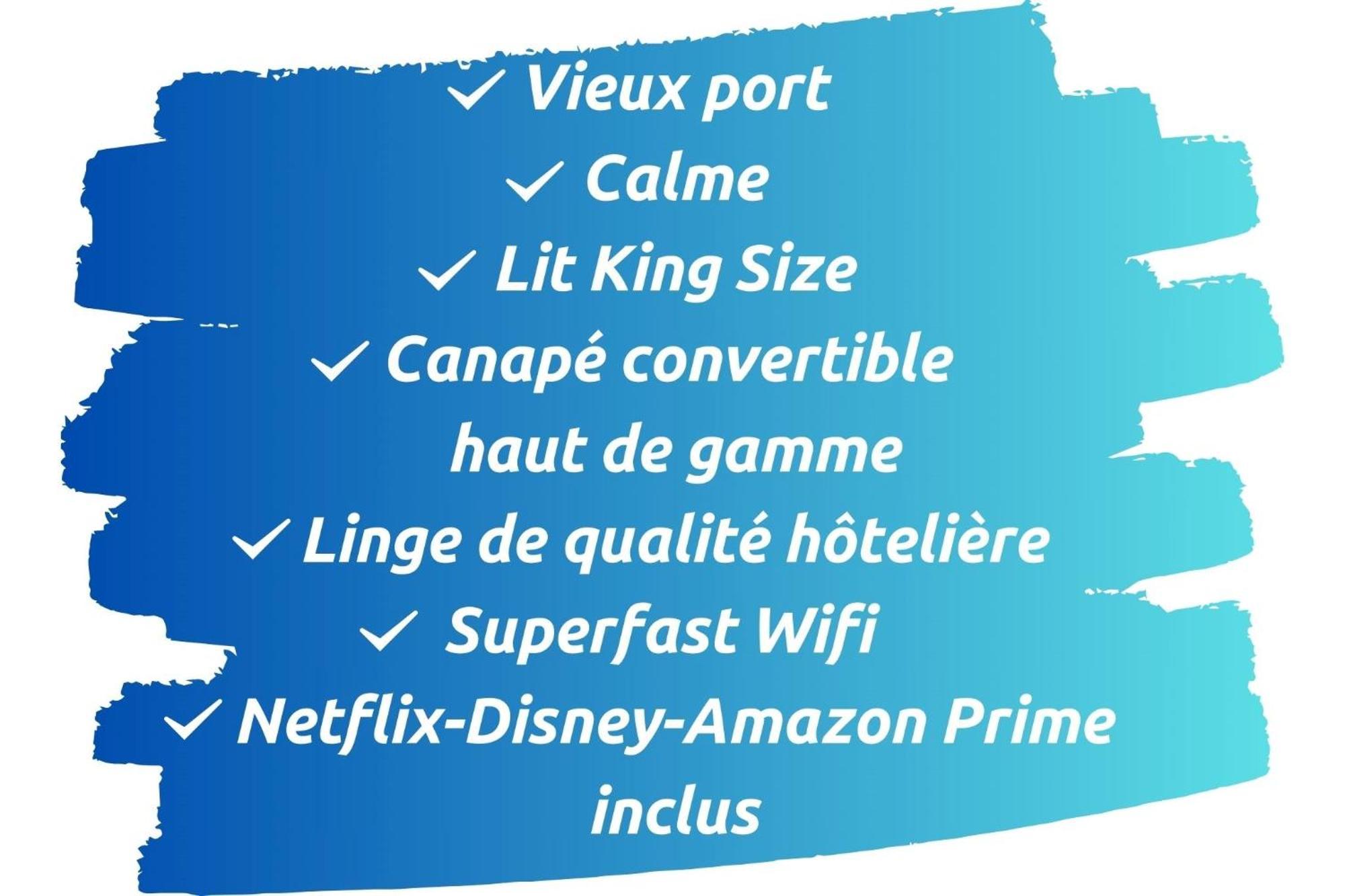 Sud Passion - Fada Vieux Port - Calme - Linge De Qualite - Lit King Size - Fibre Apartment Marseille Luaran gambar